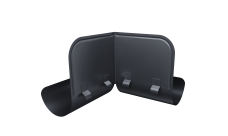 Ограничитель перелива угловой Grand Line PU 125/90 RAL 7024 мокрый асфальт