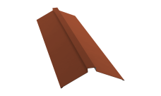 Планка конька плоского 150х40х150 0,5 Satin Matt TX RAL 8004 терракота (2м)