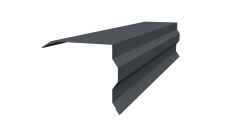 Планка торцевая фигурная 100х85 0,45 Drap RAL 7024 мокрый асфальт (2м)