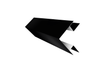 Планка угла внешнего сложного Блок-Хаус новый Grand Line 0,45 Drap RAL 9005 черный (2м)