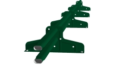 Снегозадержатель Стандарт Т4 d 40х20 RAL 6005 (3м) оцинкованный