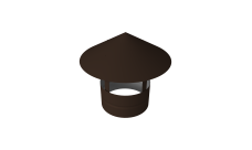 Дымник на трубу круглый d80 0,5 Satin Matt с пленкой RAL 8017 шоколад