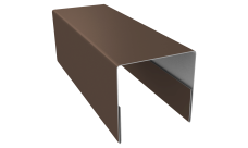 Планка П-образная заборная 20 Grand Line 0,5 PE lite с пленкой RAL 8017 шоколад (2,5м)