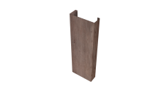 Полустолб для С20 0,45 Print Elite с пленкой White Wood TwinColor (L3,0)