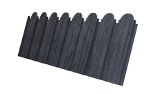 Профнастил C10B фигурный 0,45 Print Premium Grey Wood TwinColor