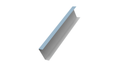 Декоративная накладка на столб универсальная 60х60 для забора жалюзи Grand Line 0,45 Drap TX RAL 5024 пастельно-синий (1,8м)