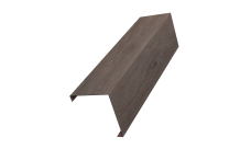 Декоративная накладка на столб универсальная угловая 62х55 для забора жалюзи 0,45 Print Elite White Wood TwinColor (3м)