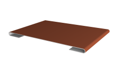 Планка стыковочная 0,5 Satin с пленкой RAL 8004 терракота (2м)