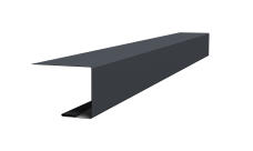 Планка завершающая фальц Grand Line 0,45 Drap TX RAL 7024 мокрый асфальт (2м)