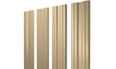 Штакетник Twin с прямым резом 0,45 PE RAL 1014 слоновая кость