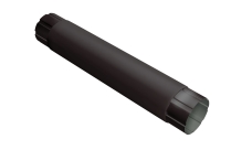 Труба круглая соединительная GL PE Matt 90 мм 1 м RR 32 темно-коричневый