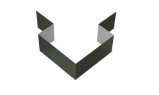 Угол внешний симметричный фибросайдинга 0,5 Satin Matt TX RAL 6020 хромовая зелень (2м)