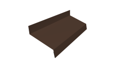 Отлив простой 70 0,5 PurLite Matt RAL 8017 шоколад (2м)