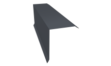 Планка торцевая 150х100 Grand Line 0,45 PE lite с пленкой RAL 7024 мокрый асфальт (2м)