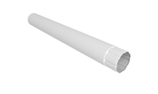 Труба круглая Ø90 Vortex Mix 3 м PE RAL 9003 сигнальный белый