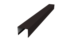 Крышка для забора жалюзи Palermo Grand Line 0,5 PurLite Matt RAL 9005 черный (2м)