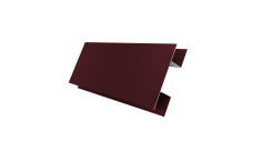Планка H-образная стыковочная сложная 0,5 Satin Matt RAL 3005 красное вино (2м)