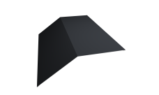 Планка конька плоского 190х190 0,5 Satin Matt TX RAL 7024 мокрый асфальт (3м)