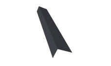 Планка на коньковый аэратор 30х20 Grand Line Фартук S8 0,5 Satin с пленкой RAL 7024 мокрый асфальт (2м)