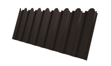 Профнастил С20B фигурный Grand Line 0,45 Drap TX RR 32 темно-коричневый