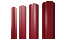 Штакетник М-образный A фигурный Grand Line 0,45 PE RAL 3003 рубиново-красный