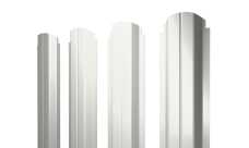 Штакетник П-образный A фигурный Grand Line 0,45 PE RAL 9003 сигнальный белый