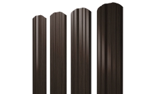 Штакетник Твин фигурный Grand Line 0,45 Принт Элит Coffee Wood ТвинColor